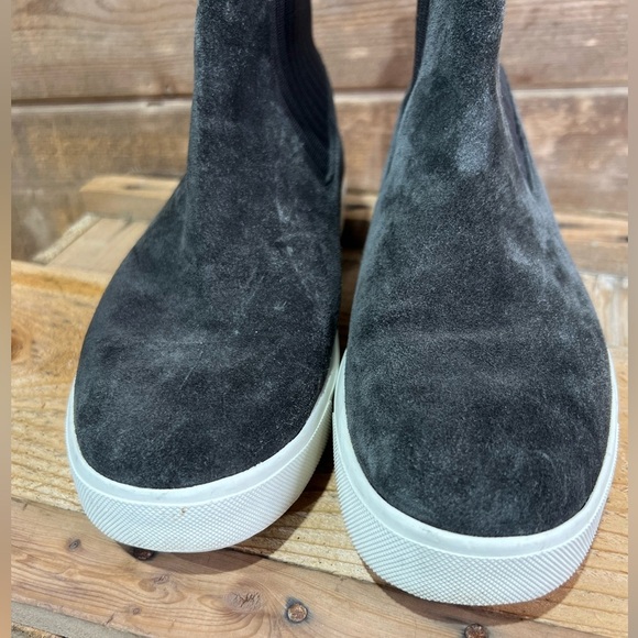 Vince Coleman Suede Sock Ankle Slip-On Chelsea Boot Gray/White Size 7.5 - Picture 6 of 9